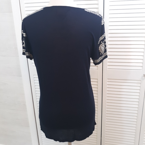 Tory burch metal embellished top sz small *5 - Picture 6 of 6